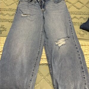 Stylish Distressed Blue Jeans